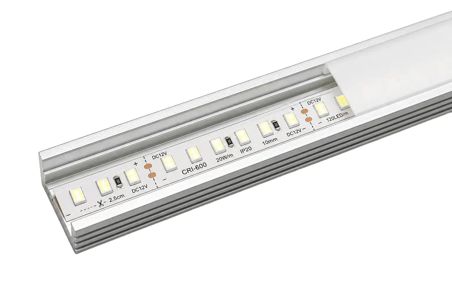 LED pásek 12V 20W/m v hliníkovém profilu pro chlazení